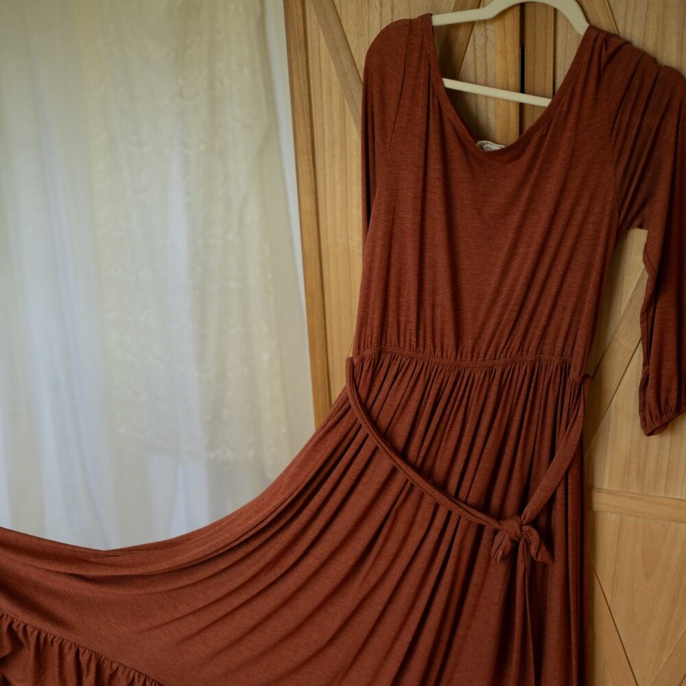 Joyfolie Dress - Rust Orange